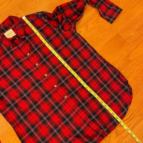 Jachs Girlfriend Red Plaid Button Up Shirt, Size L, NWT! - Picture 6 of 12
